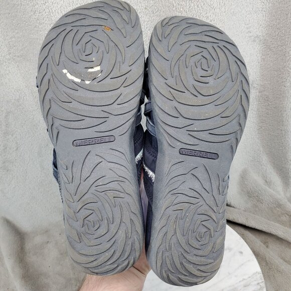 Merrell Shoes Womens Size 10 Navy Blue Textile Terran 3 Cush Slide Sandals - Picture 9 of 10